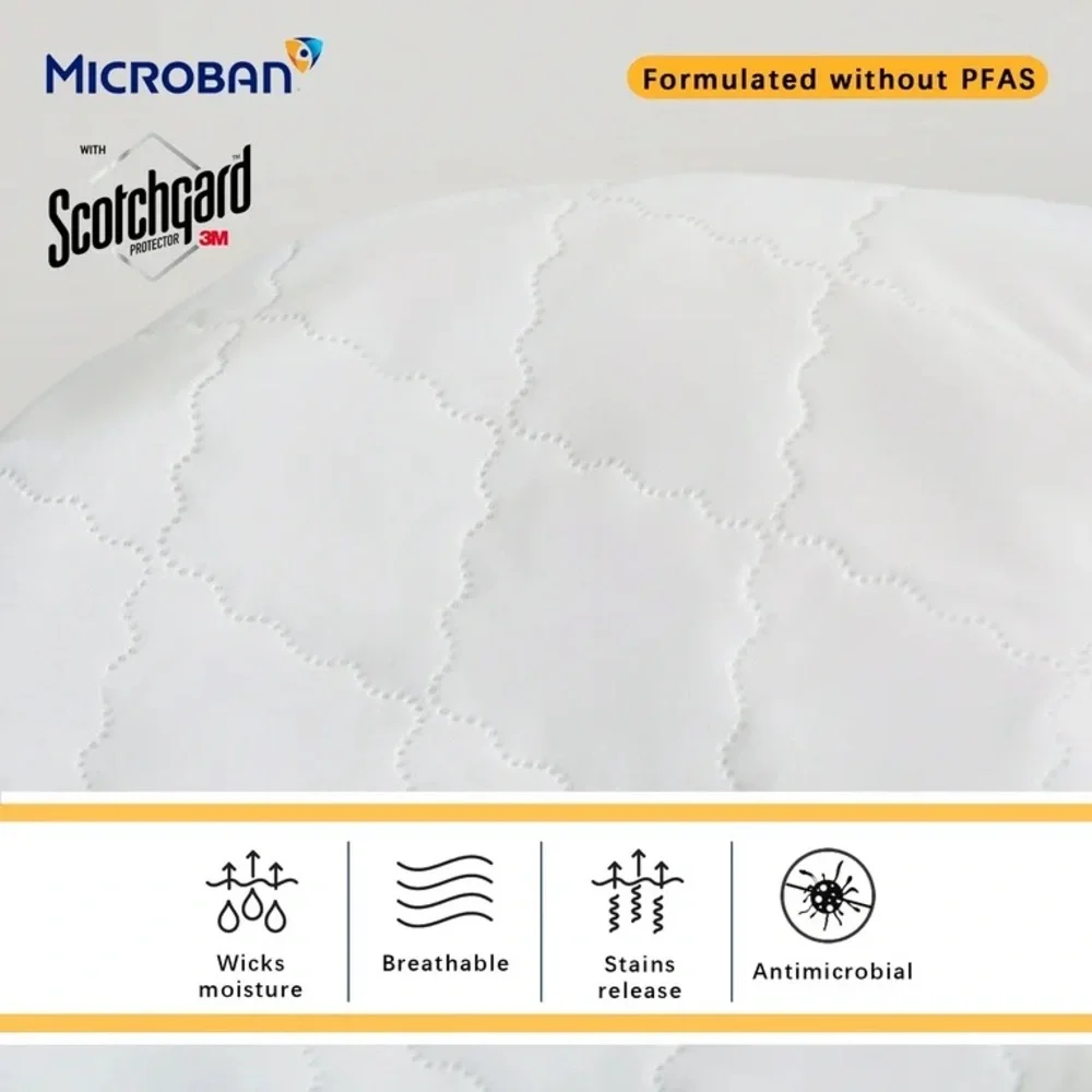 Mainstays Waterproof Mattress Pad, King 76 in x 80 in NWT